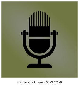 Vector illustration of Microphone vector symbol
