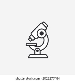 Vector illustration of a microscope