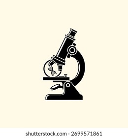 Ilustração vetorial de um microscópio com um símbolo de dólar para um conceito de financiamento e investimento de negócios