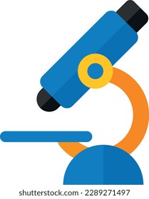 Vector illustration of a microscope icon. Biology and sciences.