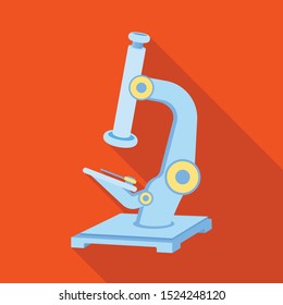 Vector illustration of microscope and lab symbol. Web element of microscope and instrument Stock vector illustration.