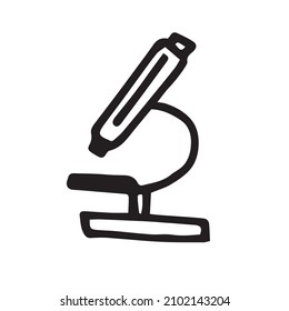 
Vector illustration of a microscope style doodle