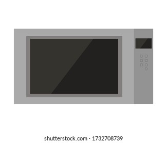 Vector illustration of a microwave isolated on a white background. Appliances for the kitchen