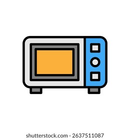 Vector illustration of an Microwave isolated on a white background