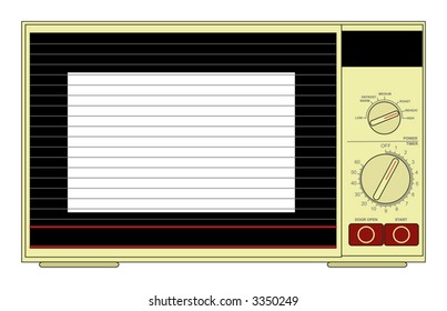Vector illustration of a microwave oven