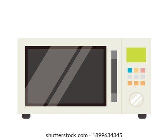 Vector illustration of microwave oven. Home appliances.