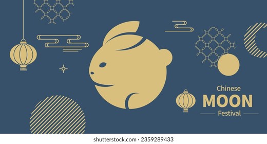Vector Illustration of mid-autumn festival celebration. 