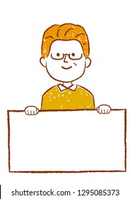 Vector illustration of a middle aged men