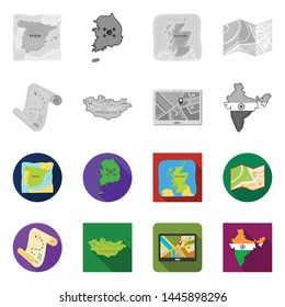 Vector illustration of middle and east icon. Collection of middle and country stock vector illustration.
