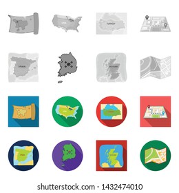 Vector illustration of middle and east logo. Set of middle and country stock vector illustration.