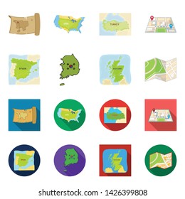 Vector illustration of middle and east symbol. Set of middle and country vector icon for stock.