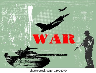 Vector Illustration of Military Background