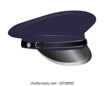 Vector illustration of a military cap isolated on white