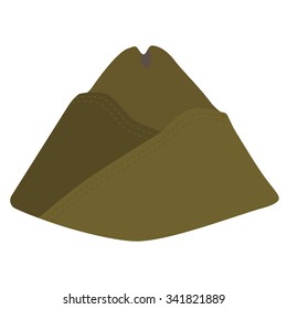 Vector illustration military forage cap. Aviation uniform cap