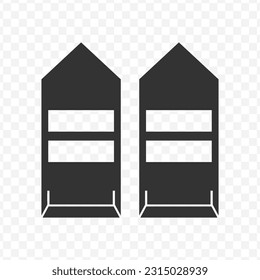 Vector illustration of military rank icon in dark color and transparent background(png).