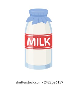 Ilustración vectorial de la botella de leche