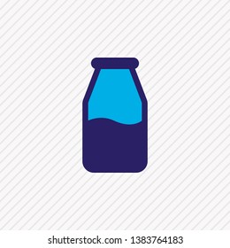 Vector illustration of milk bottle icon colored line. Beautiful food element also can be used as lactose icon element.