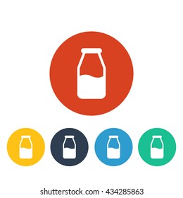 Vector illustration of milk bottle icon