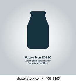 Vector illustration of milk bottle icon