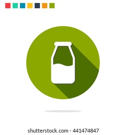 Vector illustration of milk bottle icon