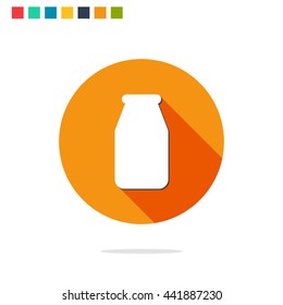 Vector illustration of milk bottle icon