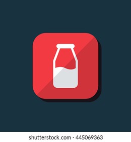 Vector illustration of milk bottle icon