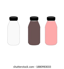 Vector illustration of a milk bottle used by a milk seller or someone related to milk