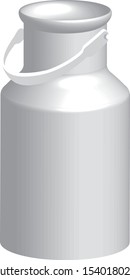 Vector illustration of milk can isolated on white background