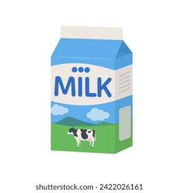 Vector illustration of milk carton