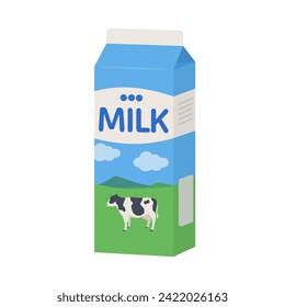 Vector illustration of milk carton