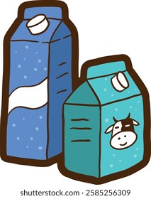 Vector illustration of milk carton