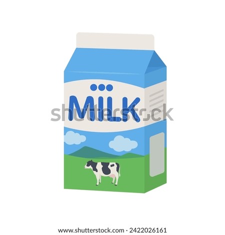 Vector illustration of milk carton
