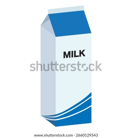 Vector illustration of a milk carton.Transparent background material.Seasoning series.