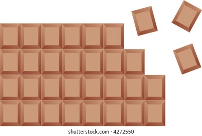 Vector illustration of milk chocolate