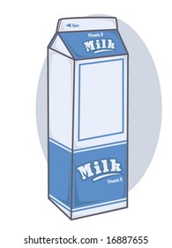 vector illustration of a milk container