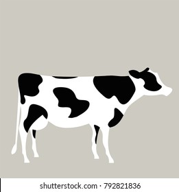 Vector illustration of a milk cow