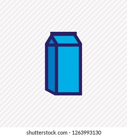 Vector illustration of milk icon colored line. Beautiful food element also can be used as dairy icon element.