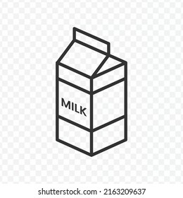 Vector Illustration Of Milk Icon In Dark Color And Transparent Background(png).