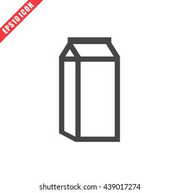 Vector illustration of milk icon on white background