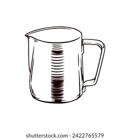 Vector illustration of milk jug coffee