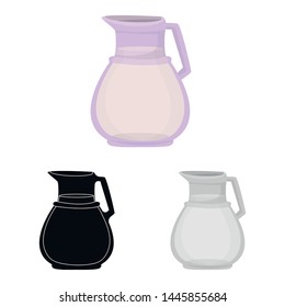 Vector illustration of milk and jug logo. Set of milk and bottle stock vector illustration.