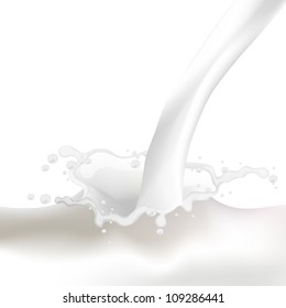 Vector Illustration of a Milk Splash