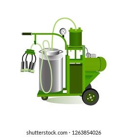 Vector Illustration. Milking machine.