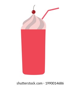 Vector illustration. Milkshake. Can be used to create menu designs, banners, posters, etc.