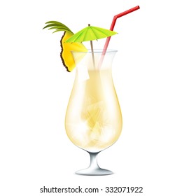 Vector illustration of a milkshake on a transparent background