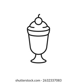 Vector illustration of a milkshake on a white background