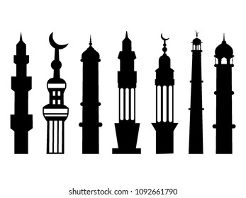 Vector illustration of a Minaret Set