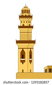 A vector illustration of Minaret Tower