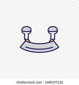 Vector illustration of mincing knife icon colored line. Beautiful cutlery element also can be used as rocker knife icon element.