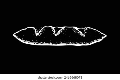 Vector illustration of a mini baguette